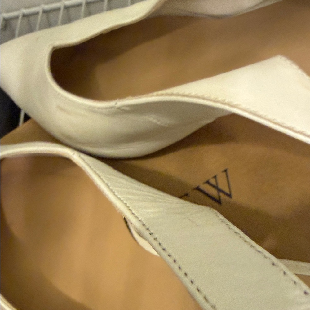 Bleeker & Bond Elegant White Slingback Heels - Picture 4 of 7